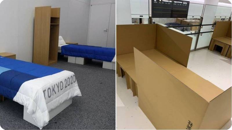 奧運村「紙板床」意外引關注。（Paul Chelimo推特）