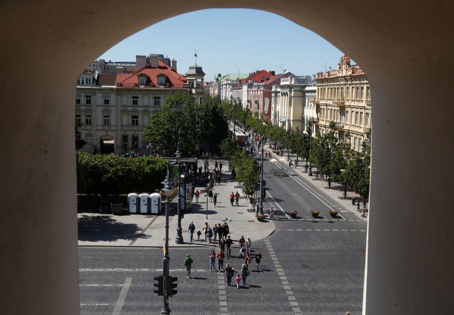 圖為立陶宛首都維爾紐斯(Vilnius)街景。(路透社/達志影像)