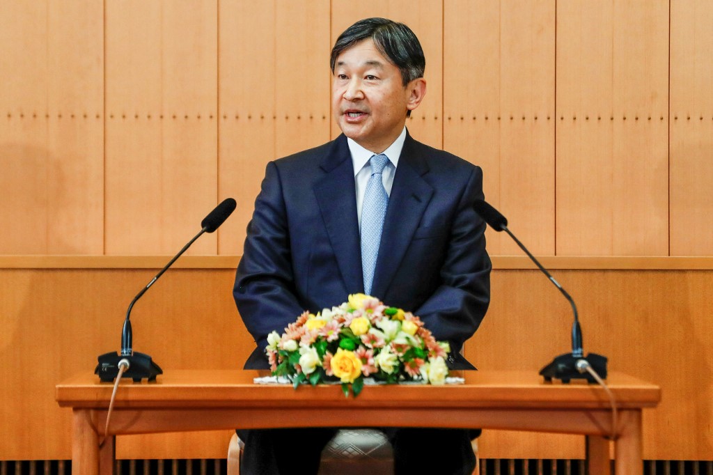 日本天皇德仁表示「預防奧運感染很困難」。(AFP)