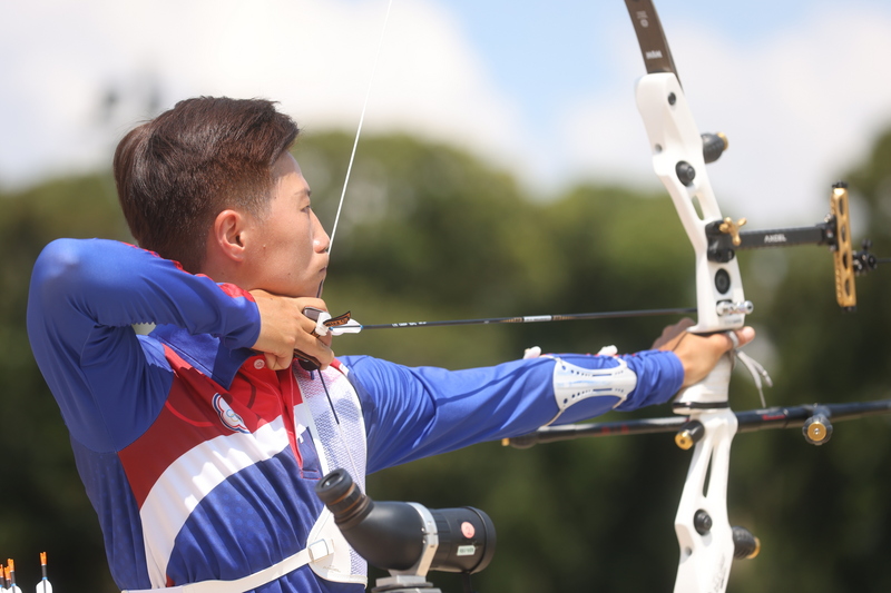 2020東京奧運射箭個人排名賽23日登場，中華隊女將雷千瑩（圖）上午出賽，以640分名列30。 (圖：中央社)