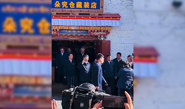習近平接任中共總書記近十年首度到拉薩。  （台灣達賴喇嘛西藏宗教基金會提供／自由亞洲電台）