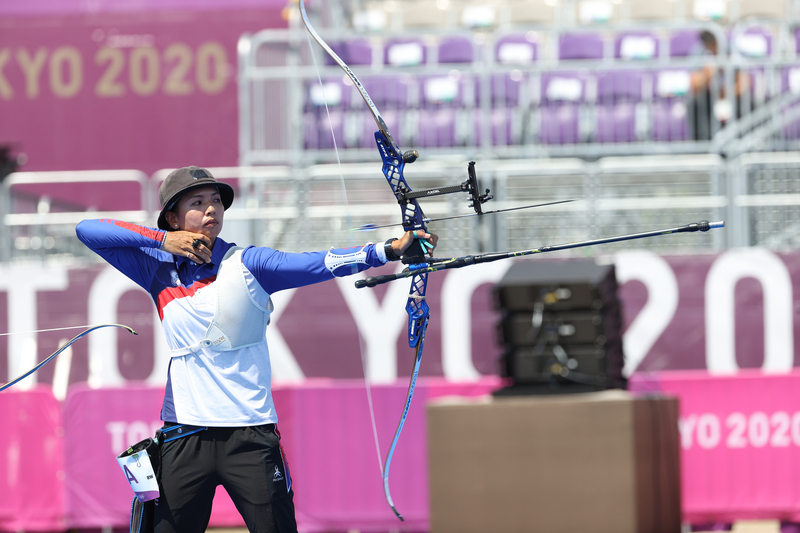 台灣射箭好手林佳恩。 (圖：中央社檔案照片)