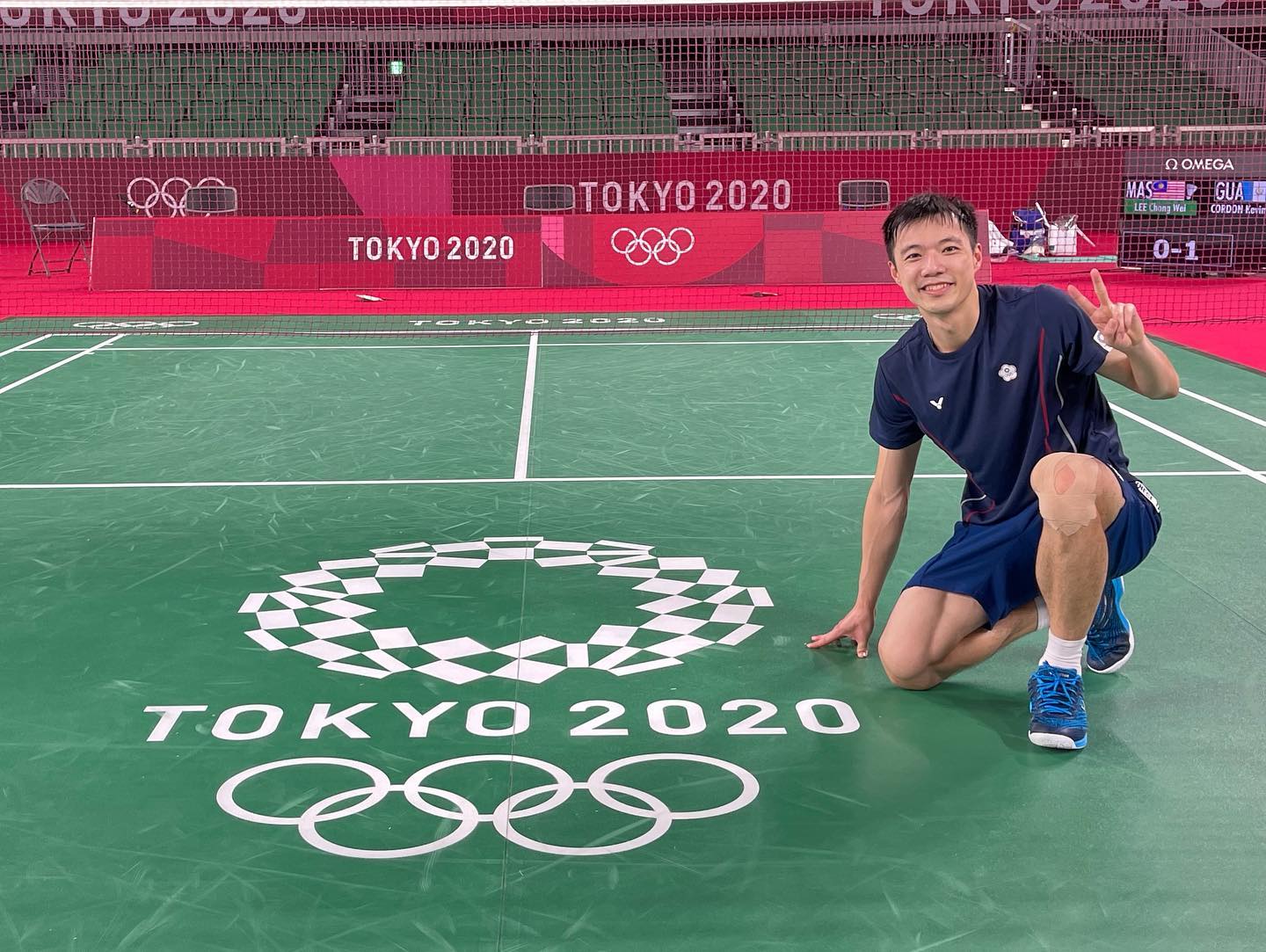 台灣「羽球王子」王子維24日在2020東京奧運羽球男單小組賽首役，以21比12、21比15輕取斯里蘭卡，順利開出紅盤。(圖：王子維臉書)