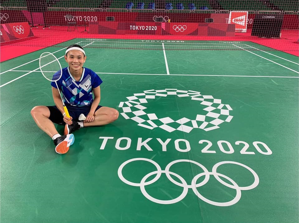 2020東京奧運熱潮席捲全台，世界球后戴資穎首戰寫下205萬人次收視。(圖：戴資穎臉書粉專)