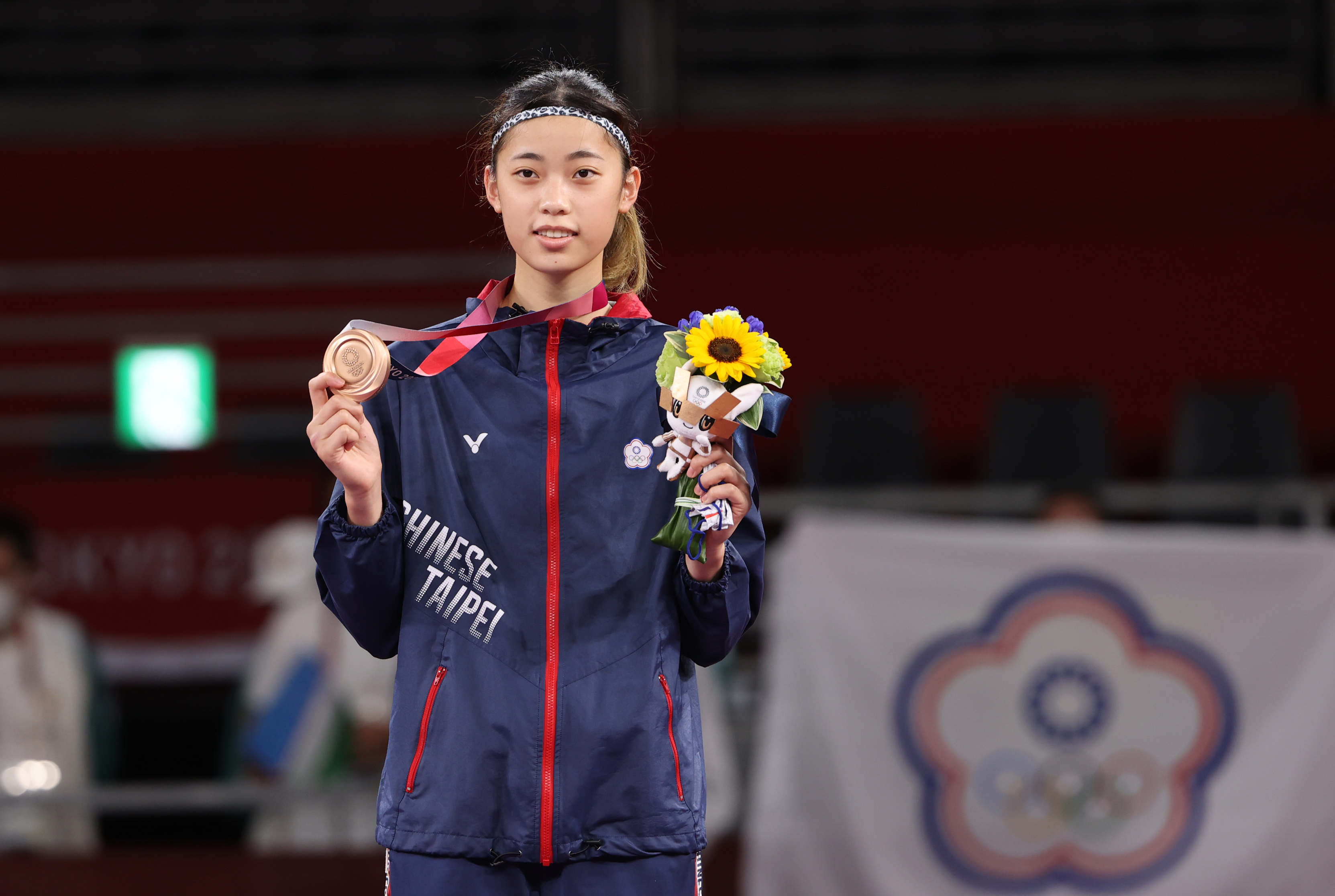 台灣跆拳年輕女將羅嘉翎25日為台灣摘下東奧銅牌。(體育署提供)