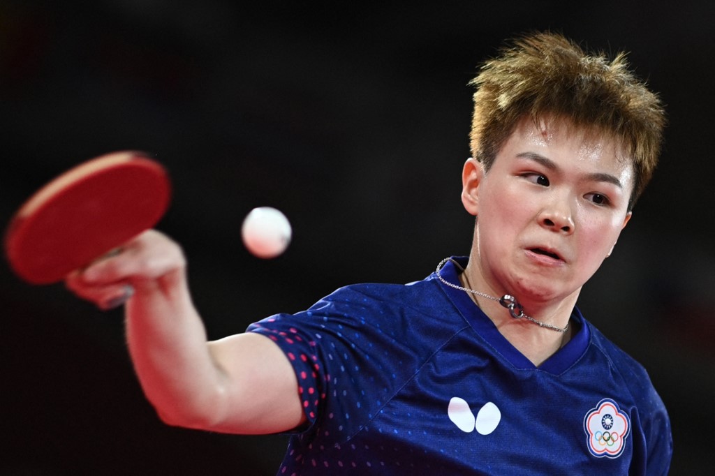 台灣女子桌球好手陳思羽。(AFP)