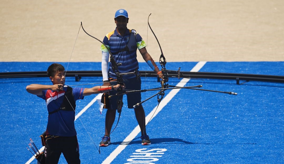 男子個人射箭賽 鄧宇成無緣32強。(路透社/達志影像)