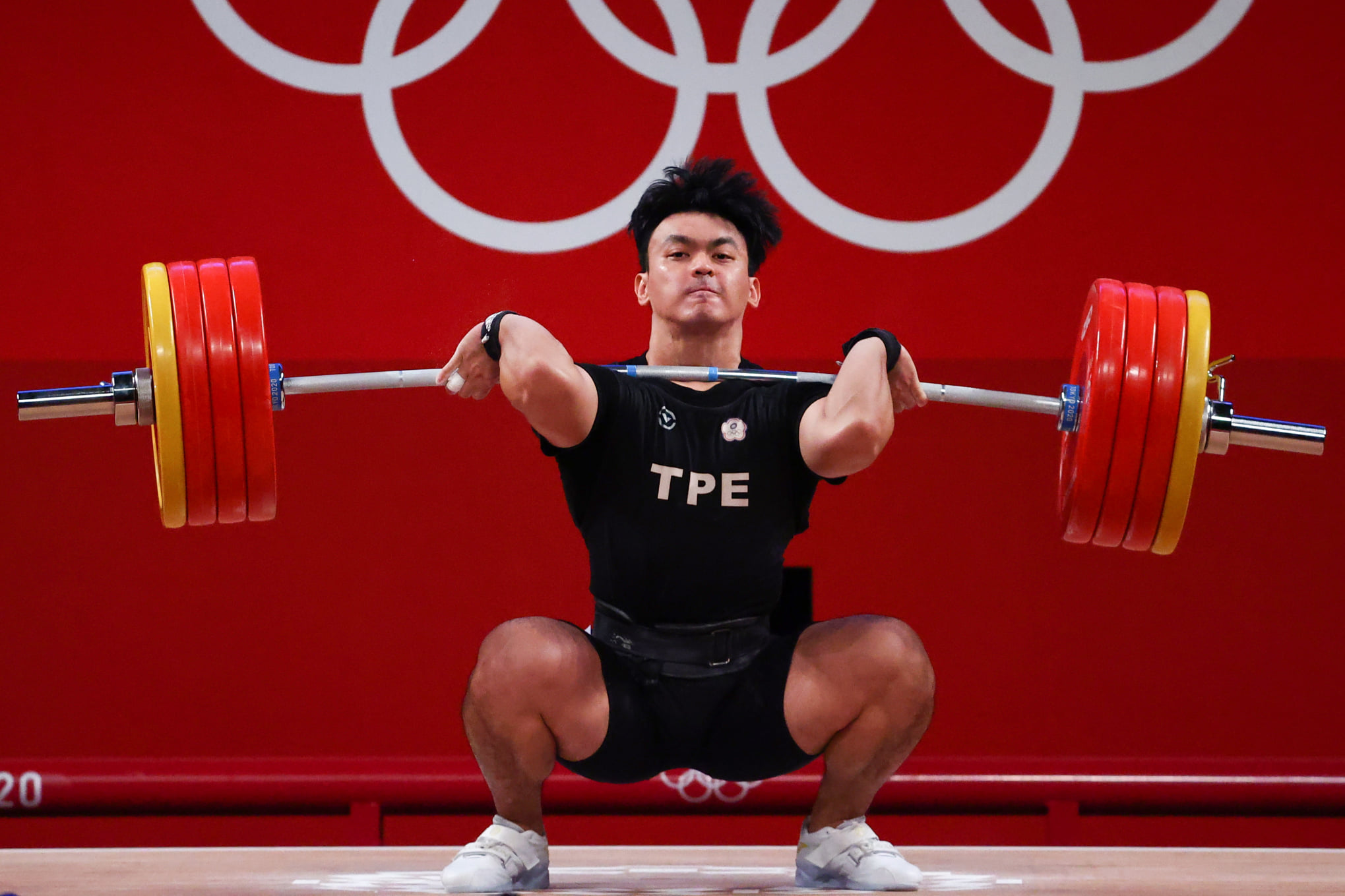 台灣舉重好手陳柏任。(路透社/達志影像)