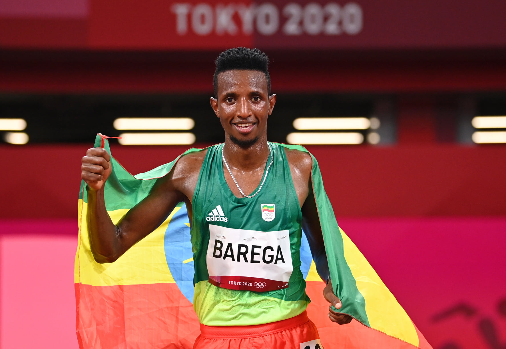 東奧田徑首金出爐，衣索比亞巴雷加男子萬米稱王。(路透社/達志影像)