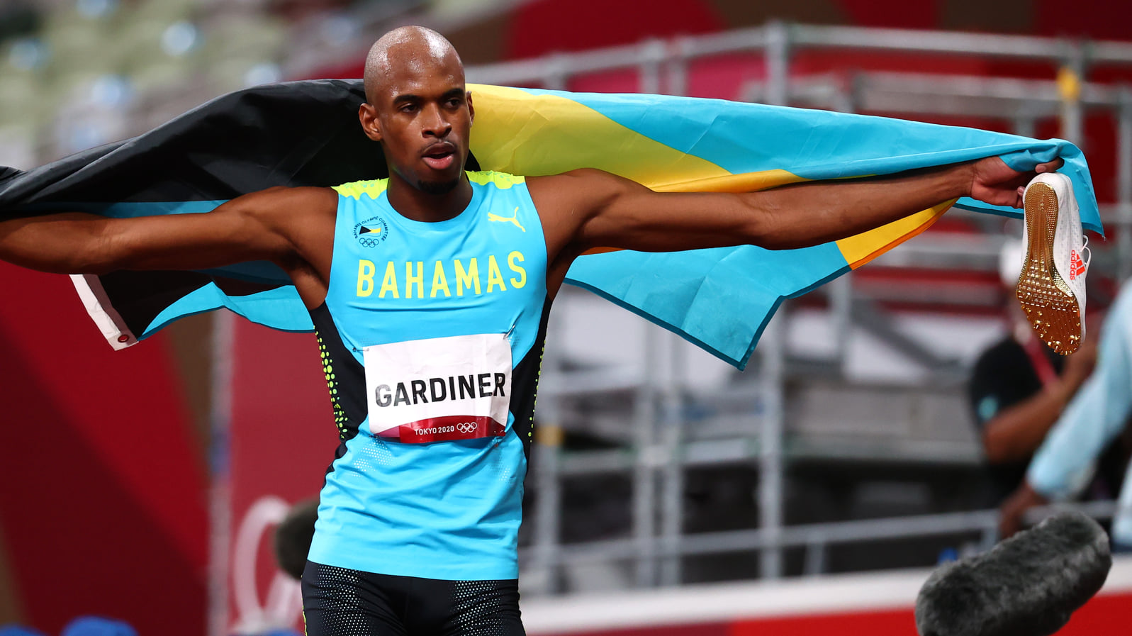 東奧男子400公尺決賽，巴哈馬選手賈迪納奪金。(路透社/達志影像)