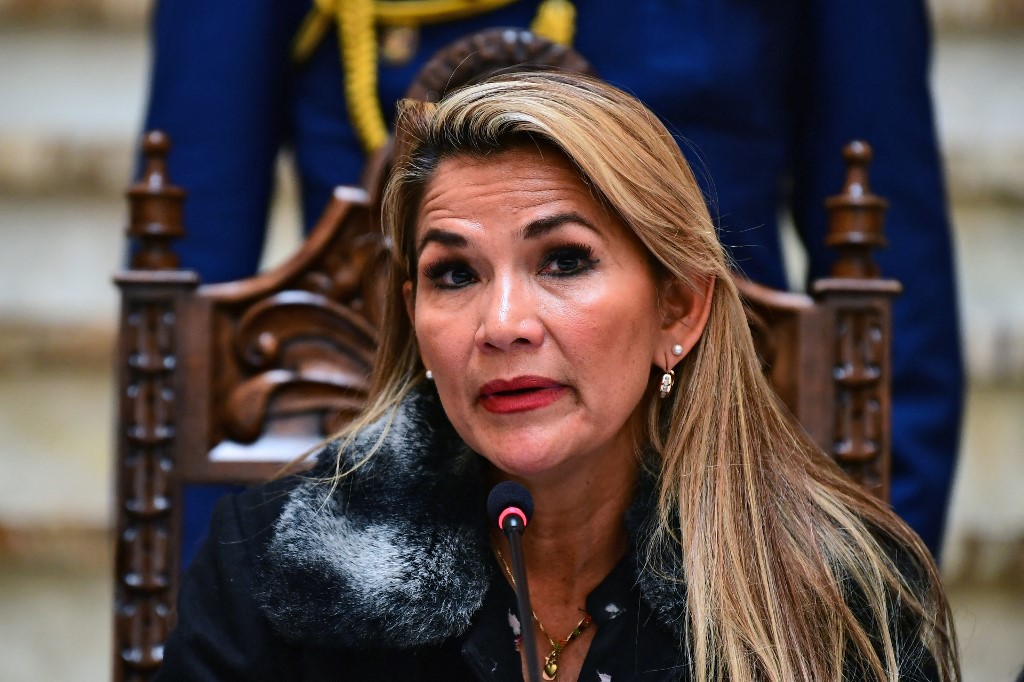 玻利維亞前總統艾尼茲(Jeanine Anez)。(AFP)