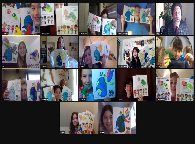 海外學生透過視訊與台灣學子進行專題交流。(教育部提供)