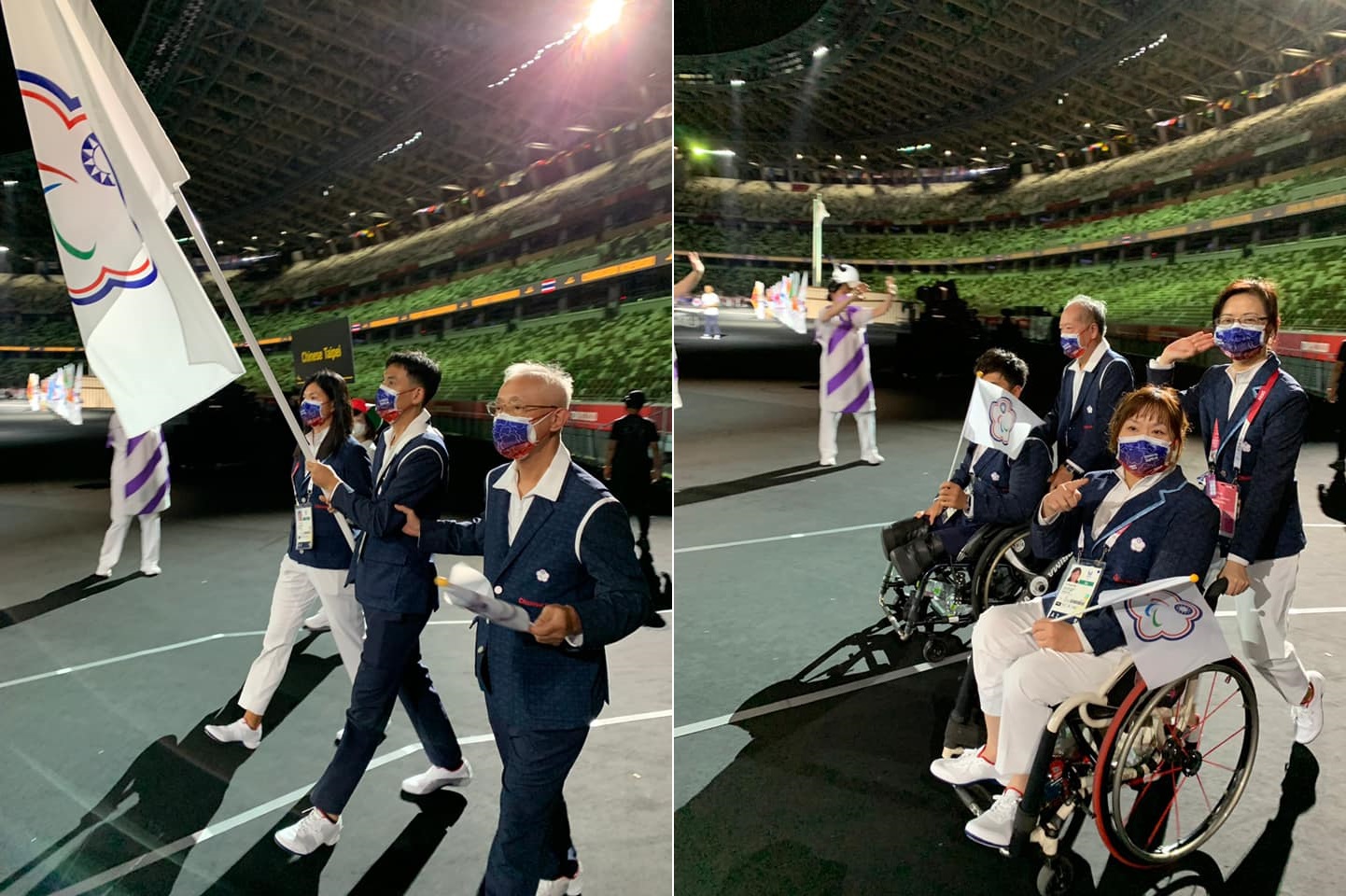 東京帕運24日晚間舉行開幕儀式，總統蔡英文在臉書發文表示，今晚再一次透過轉播，看見台灣選手站上世界舞台。(圖：蔡英文總統臉書)