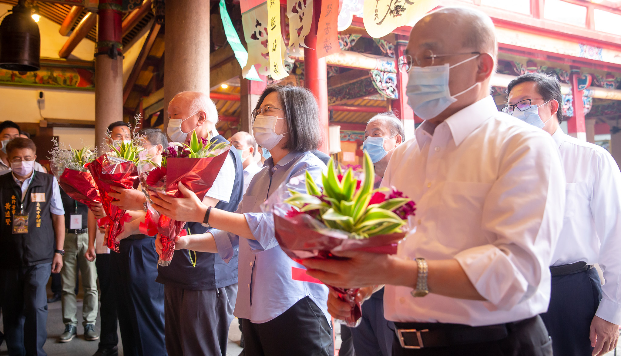 蔡英文總統26日出席2021全國義民祭慶祝大典。 (圖:總統府)