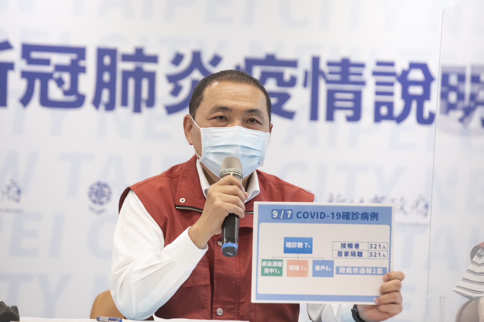 新北市爆發幼兒園群聚，以及中和某國小學童確診案例，目前共有5校預防性停課。新北市長侯友宜表示，網路流傳的停課名單不實，請勿製造恐慌。(新北市政府提供)