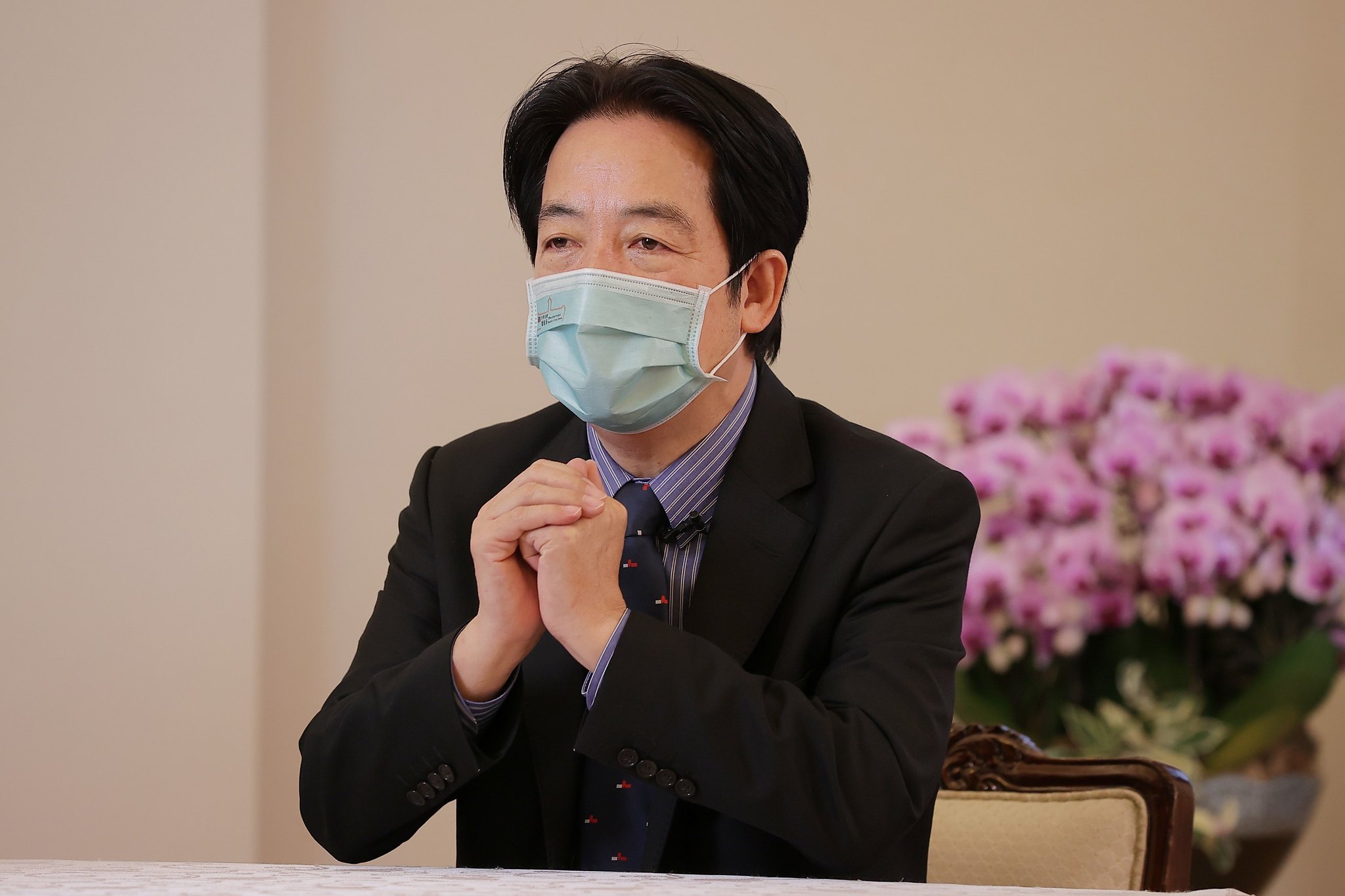副總統賴清德以錄影方式為「2021新東協 新台商 新機會」論壇致詞。(總統府提供)