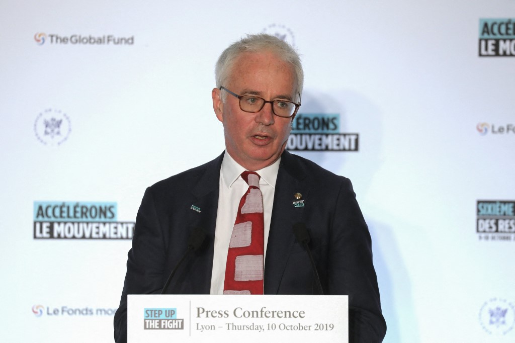 「全球基金」執行長桑茲(Peter Sands)。 (AFP)