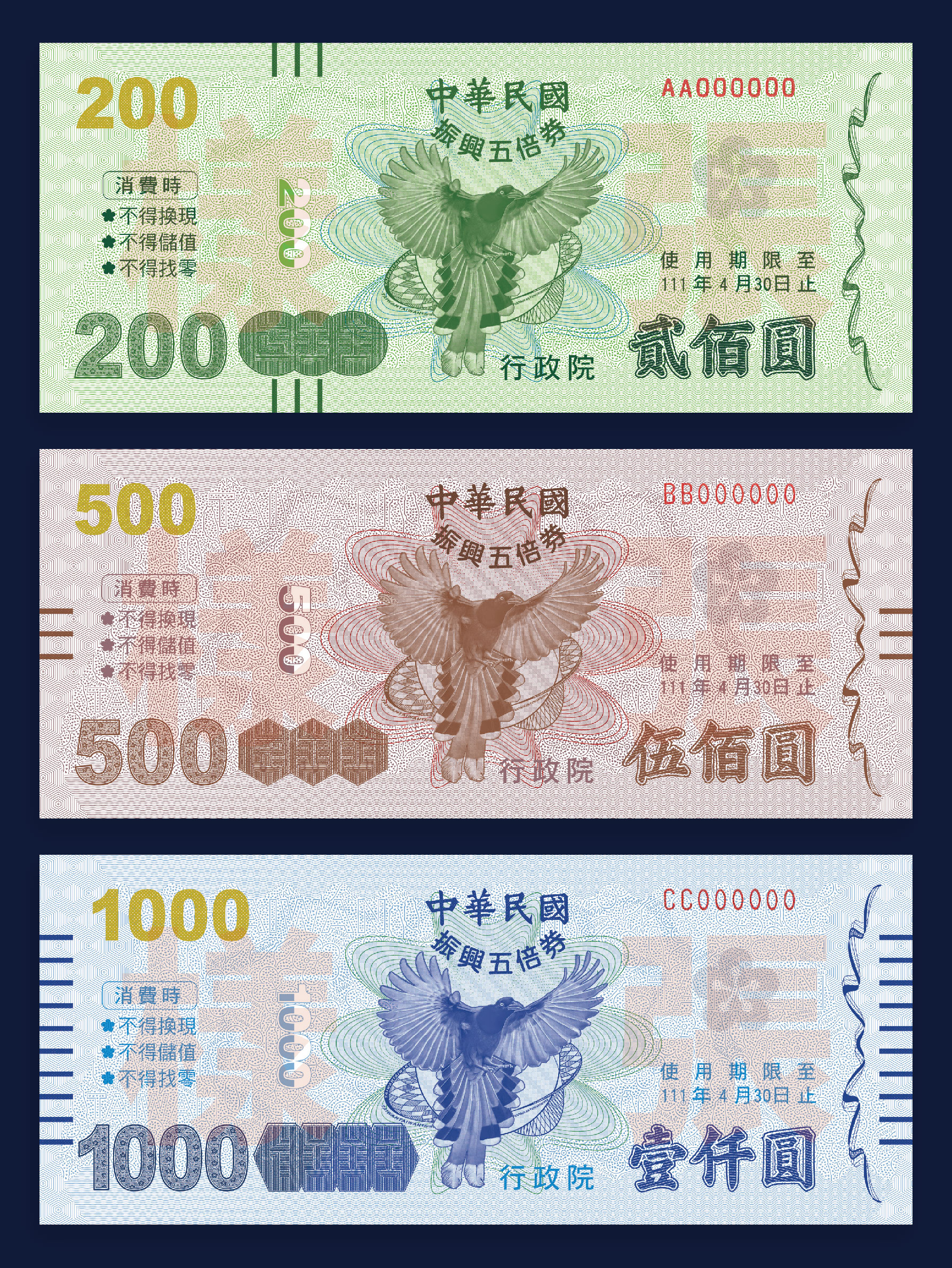 振興五倍券10月8日開始使用。(行政院提供)