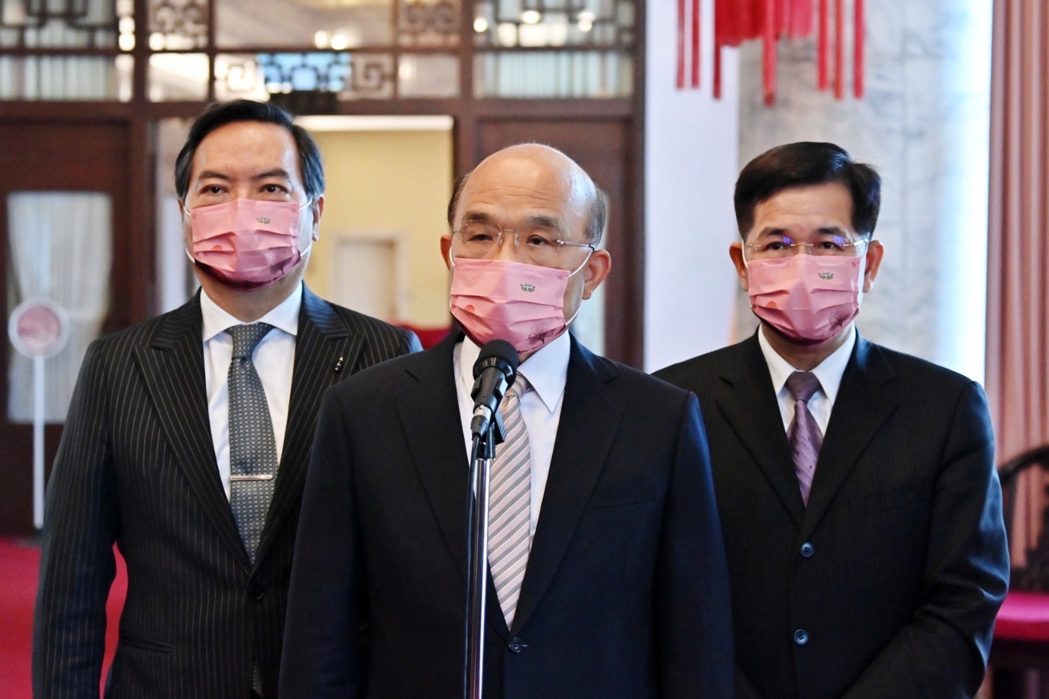 行政院長蘇貞昌27日上午出席師鐸獎表揚大會。(行政院提供)