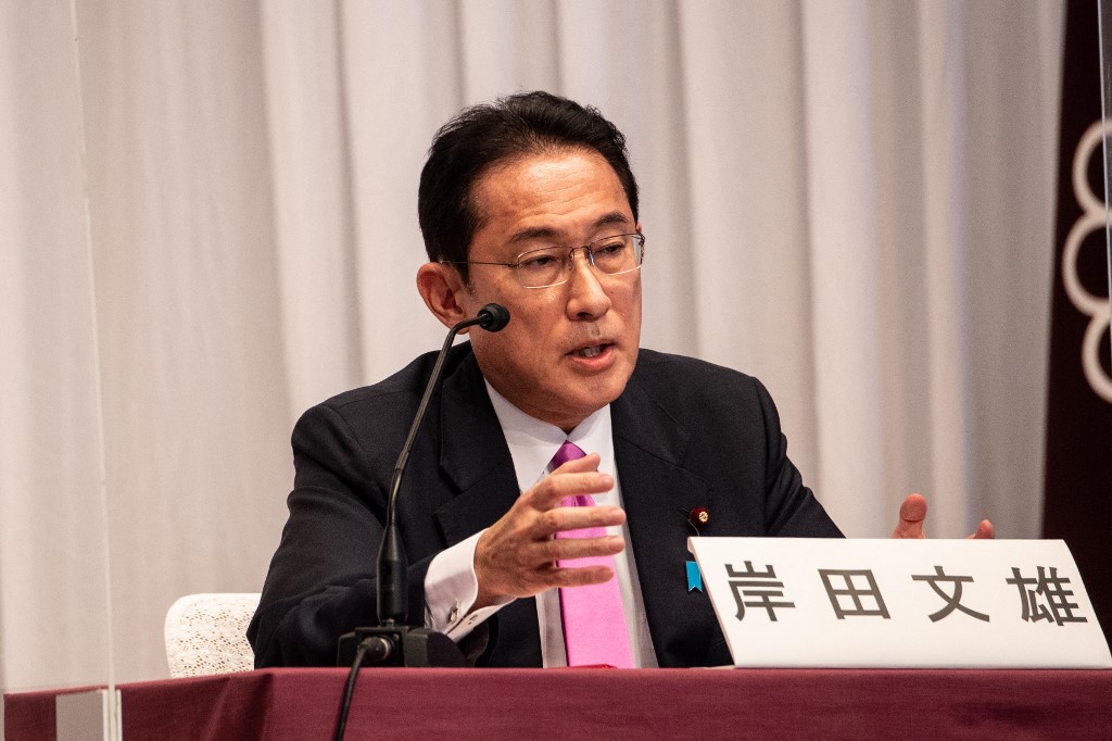 日本新首相岸田文雄將在4日正式宣誓上任。 (AFP)
