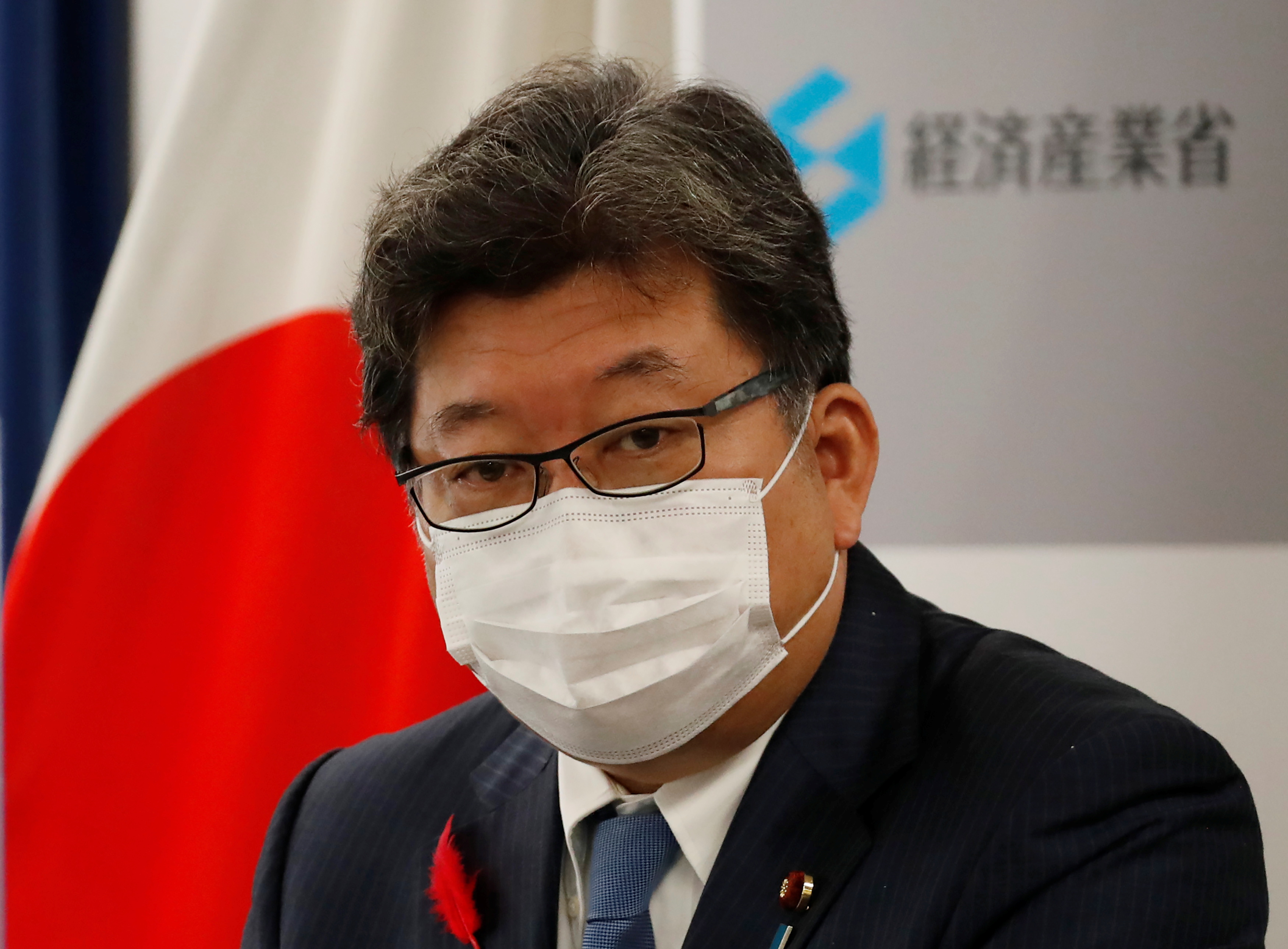 日本經濟產業大臣萩生田光一(Koichi Hagiuda)（路透社／達志影像）