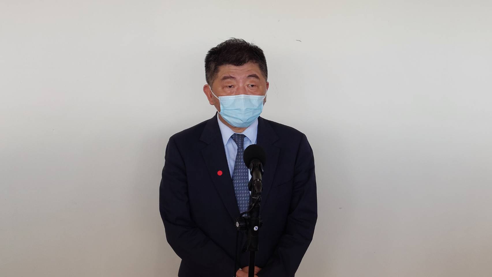 中央流行疫情指揮中心指揮官陳時中。(劉品希 攝)