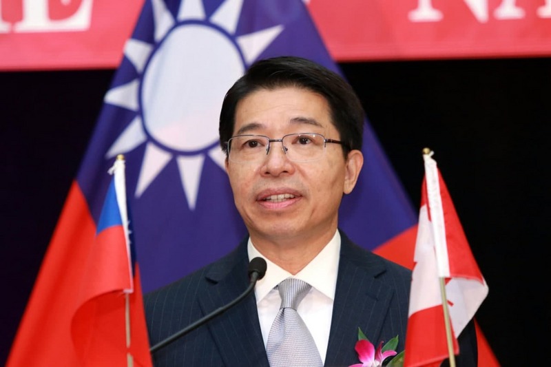 駐加代表陳文儀在國慶餐會致詞表示，台灣是一座站在民主最前線的「堅毅之島」，永不動搖。（駐加代表處提供） (圖：中央社)