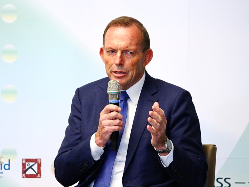 澳洲前總理艾波特(Tony Abbott)呼籲民主國家支持烏克蘭和台灣。(資料照片／央廣記者王照坤 攝)