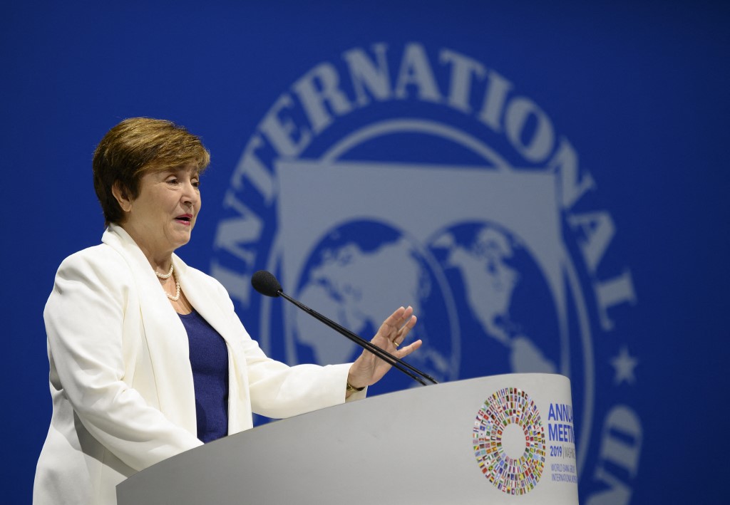 國際貨幣基金總裁喬治艾娃(Kristalina Georgieva)。(AFP)