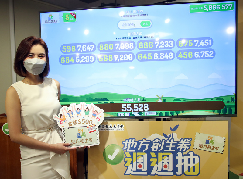 國發會「地方創生券」第2輪抽籤22日在社會創新實驗中心舉行。 (圖：中央社)