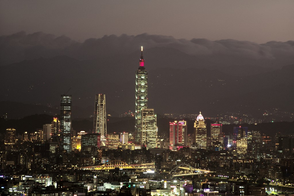 圖為台北地標 101大樓。 (AFP)