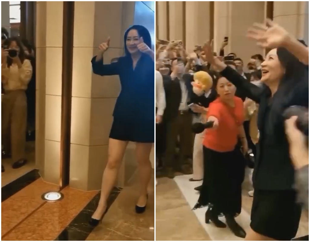 孟晚舟回華為深圳園區上班。(微博)