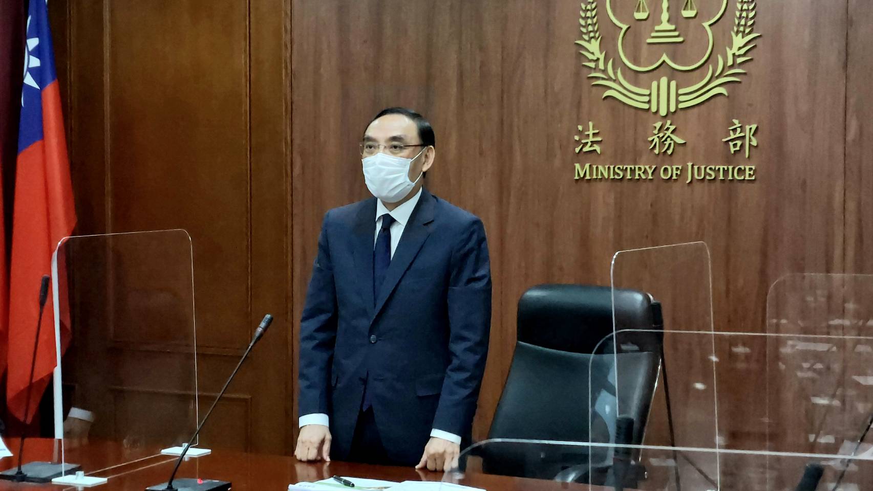 法務部長蔡清祥強調前端犯罪預防與後端處遇更為重要，法務部保護司力推觀護處遇走向科技化，防止再犯發生。(歐陽夢萍 攝)