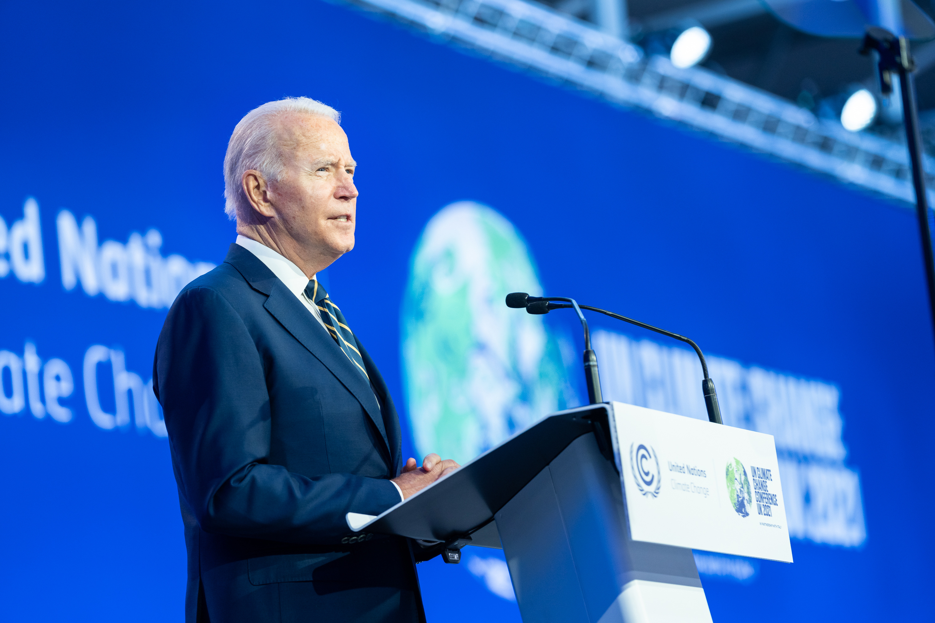 美國總統拜登(Joe Biden)出席COP26。 (圖:白宮)