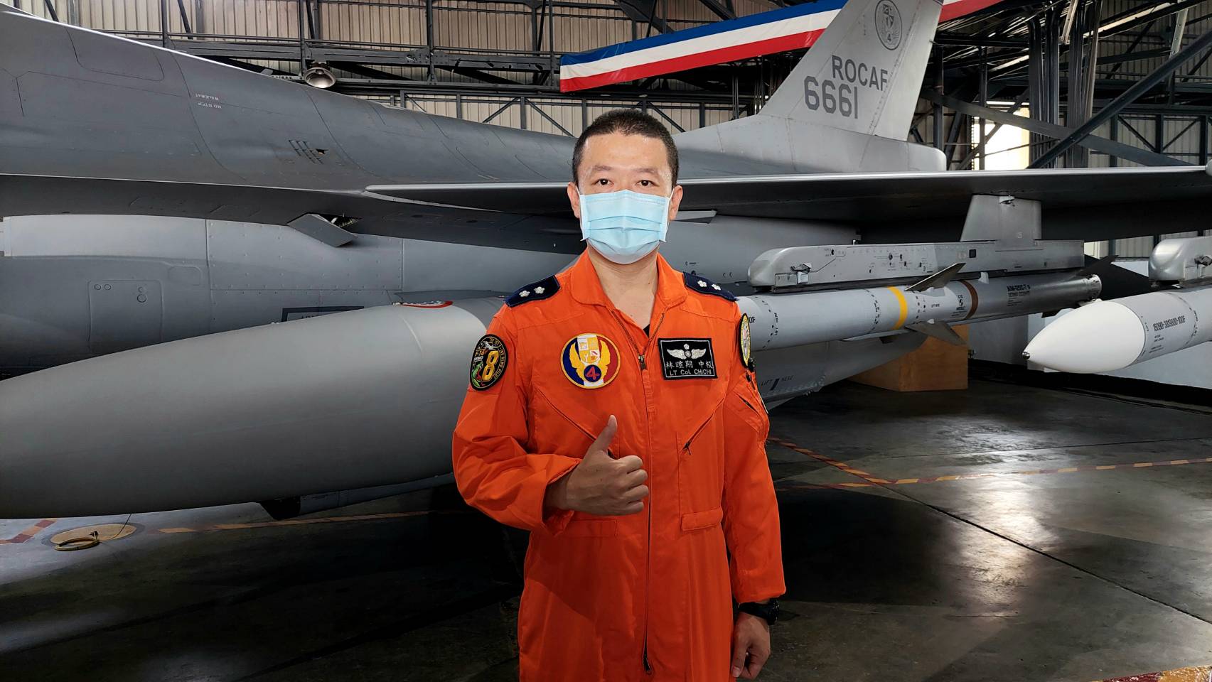 空軍第21作戰隊中校分隊長林暄期。(歐陽夢萍 攝)