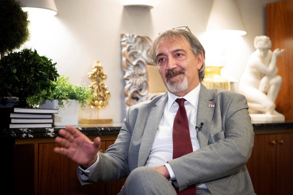 國際紅十字會會長羅卡(Francesco Rocca)。(AFP)
