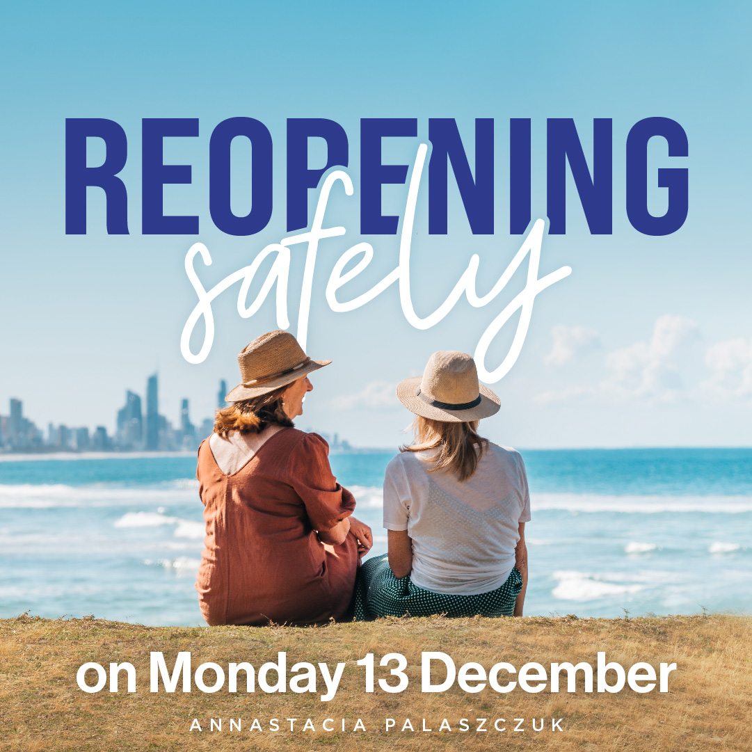 澳洲昆士蘭州長帕勒榭在推特發文宣布對所有已接種疫苗者開放國內邊界。(推特)