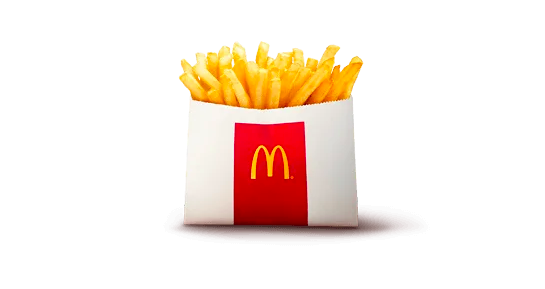 日本麥當勞因馬鈴薯進口延誤，店鋪薯條將僅販售小薯，其餘暫停販售一週。（圖取自日本麥當勞）