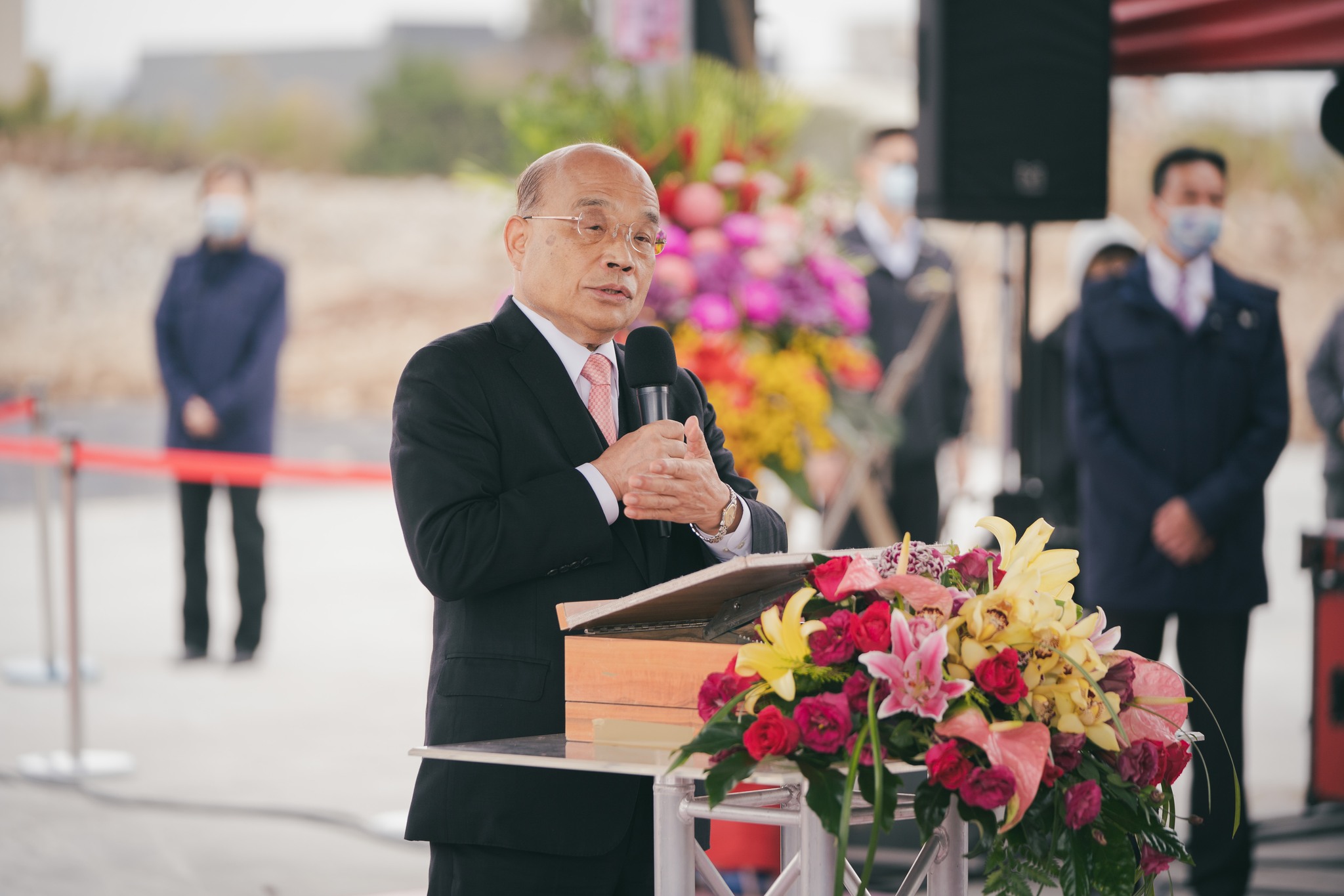行政院長蘇貞昌(圖)表示，竹竹合併是提高竹科能量因應全球競爭，勿貽誤先機。(竹科管理局提供）