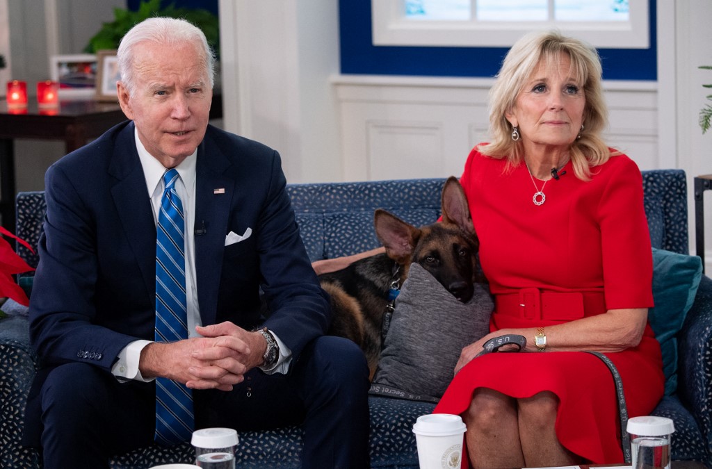 美國總統拜登(Joe Biden)與第一夫人吉兒。(AFP)