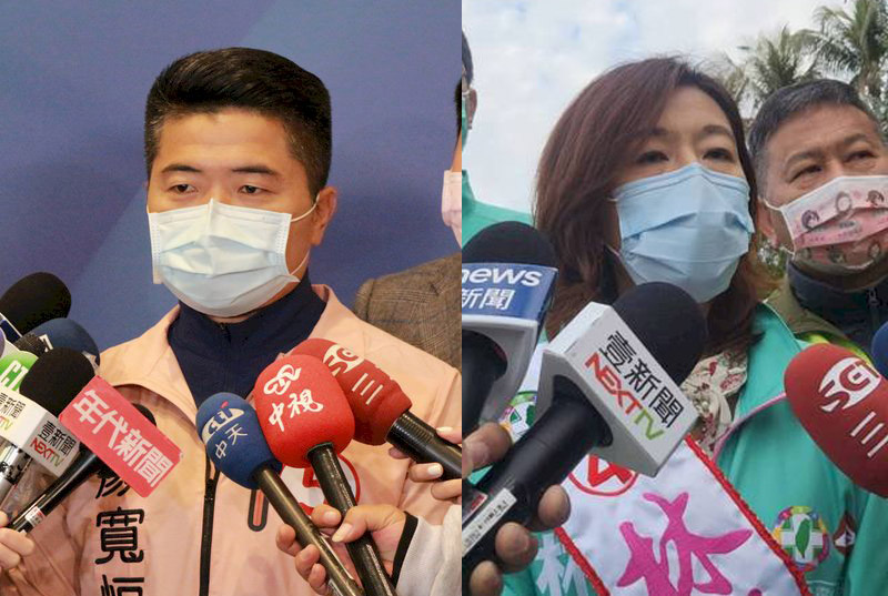 台中第二選區立委補選進入倒數計時，國民黨候選人顏寬恒(左)和民進黨候選人林靜儀(右)競爭激烈、攻防不斷。(資料合成照/圖:中央社)