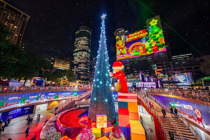 2021新北歡樂耶誕城。（新北市觀旅局提供/中央社)