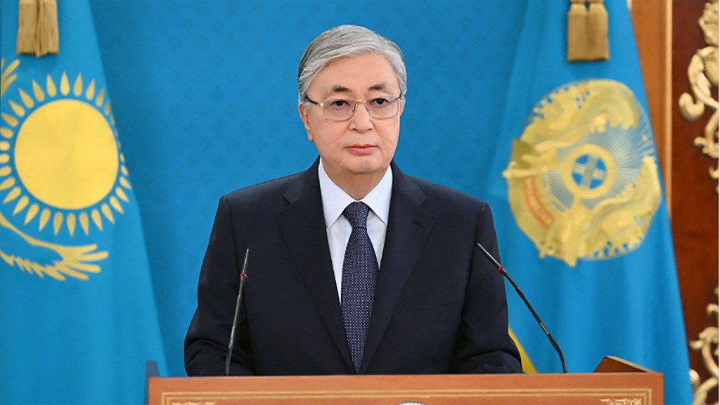 哈薩克總統托卡葉夫(Kassym－Jomart Tokayev)。 (AFP)
