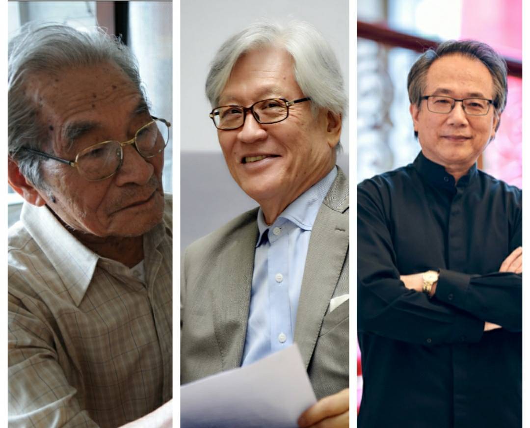 工藝國寶王清霜（左起）、社運詩人李敏勇、指揮大師呂紹嘉，榮獲第41屆行政院文化獎。（文化部提供）