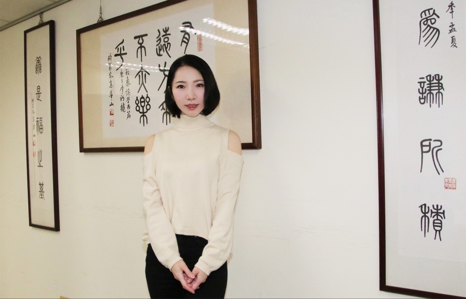來自大陸陝西的新住民惠熙靜，現在是電視節目「WTO姐妹會」固定班底。(移民署台北市服務站提供)