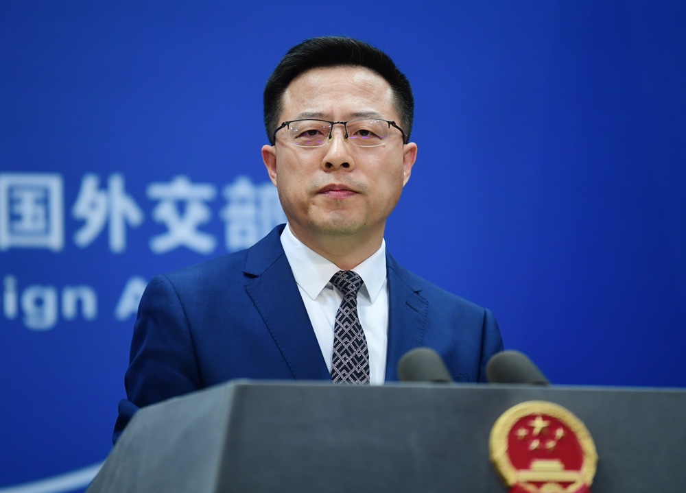 中國外交部發言人趙立堅。(推特)
