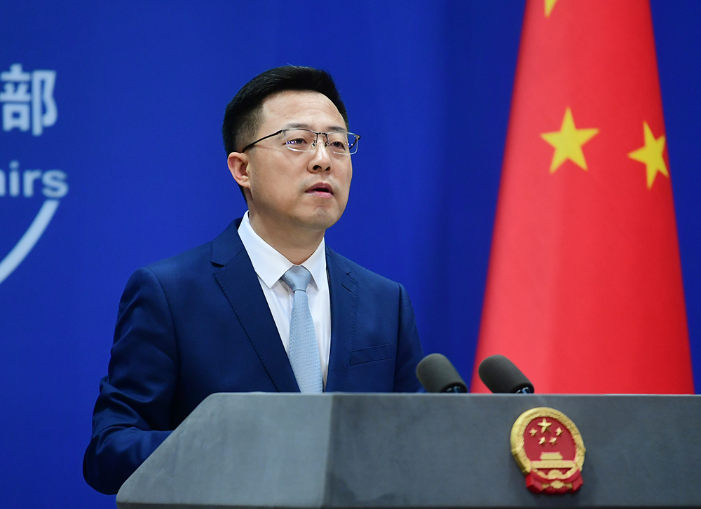 中國外交部發言人趙立堅。(推特)