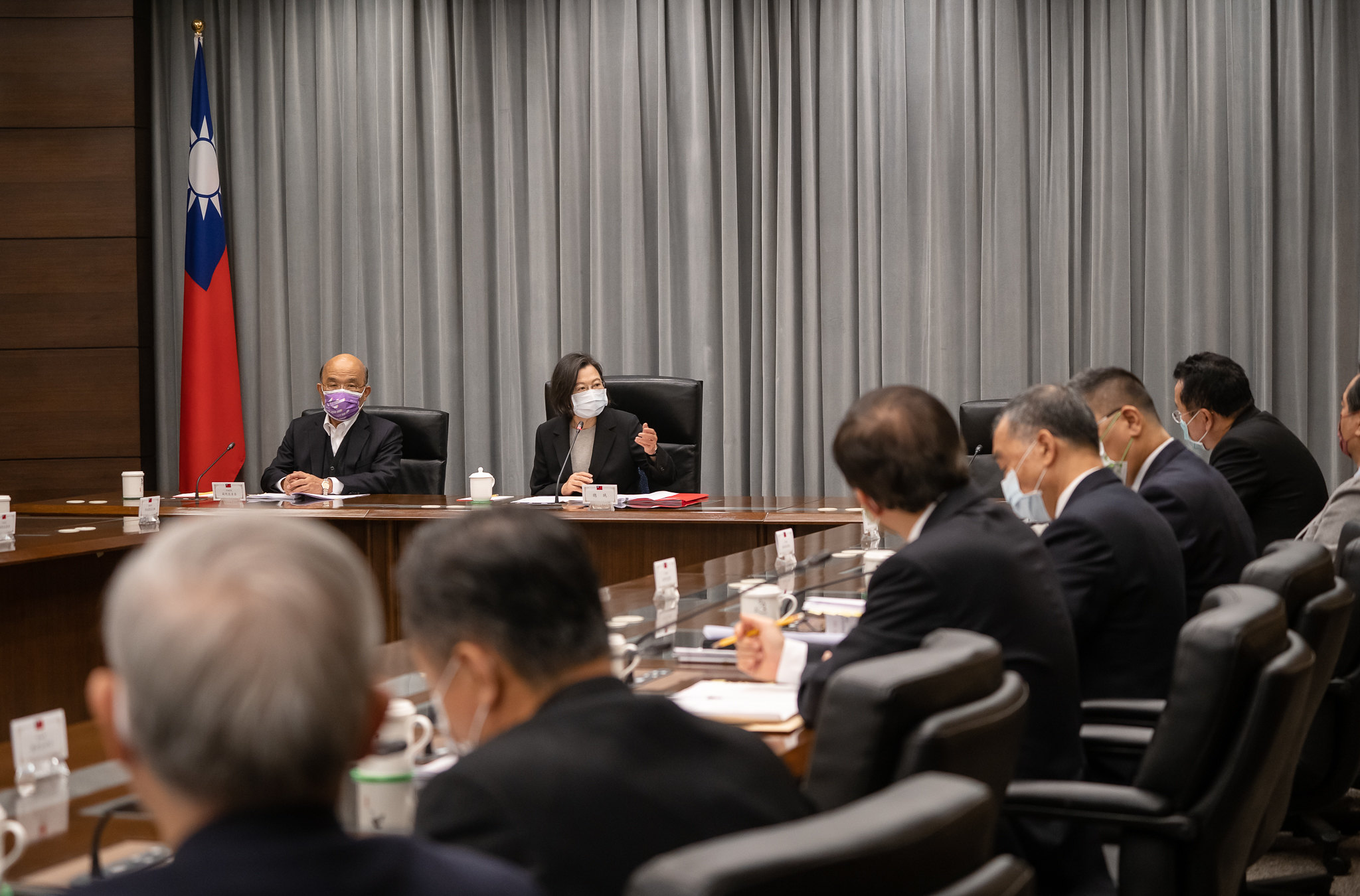 蔡英文總統28日召開國安高層會議。 (圖:總統府)
