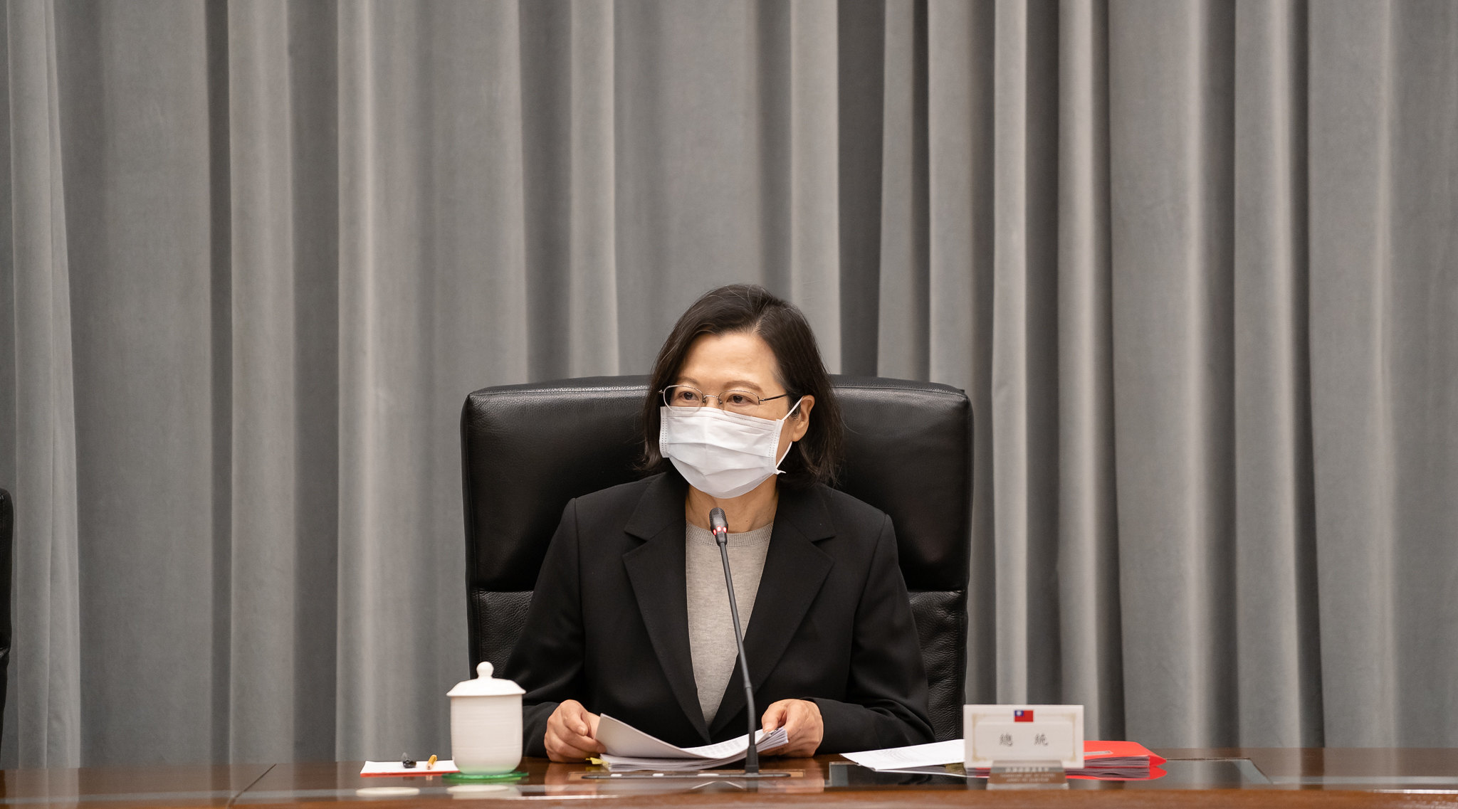 蔡英文總統28日召開國安高層會議。 (圖:總統府)