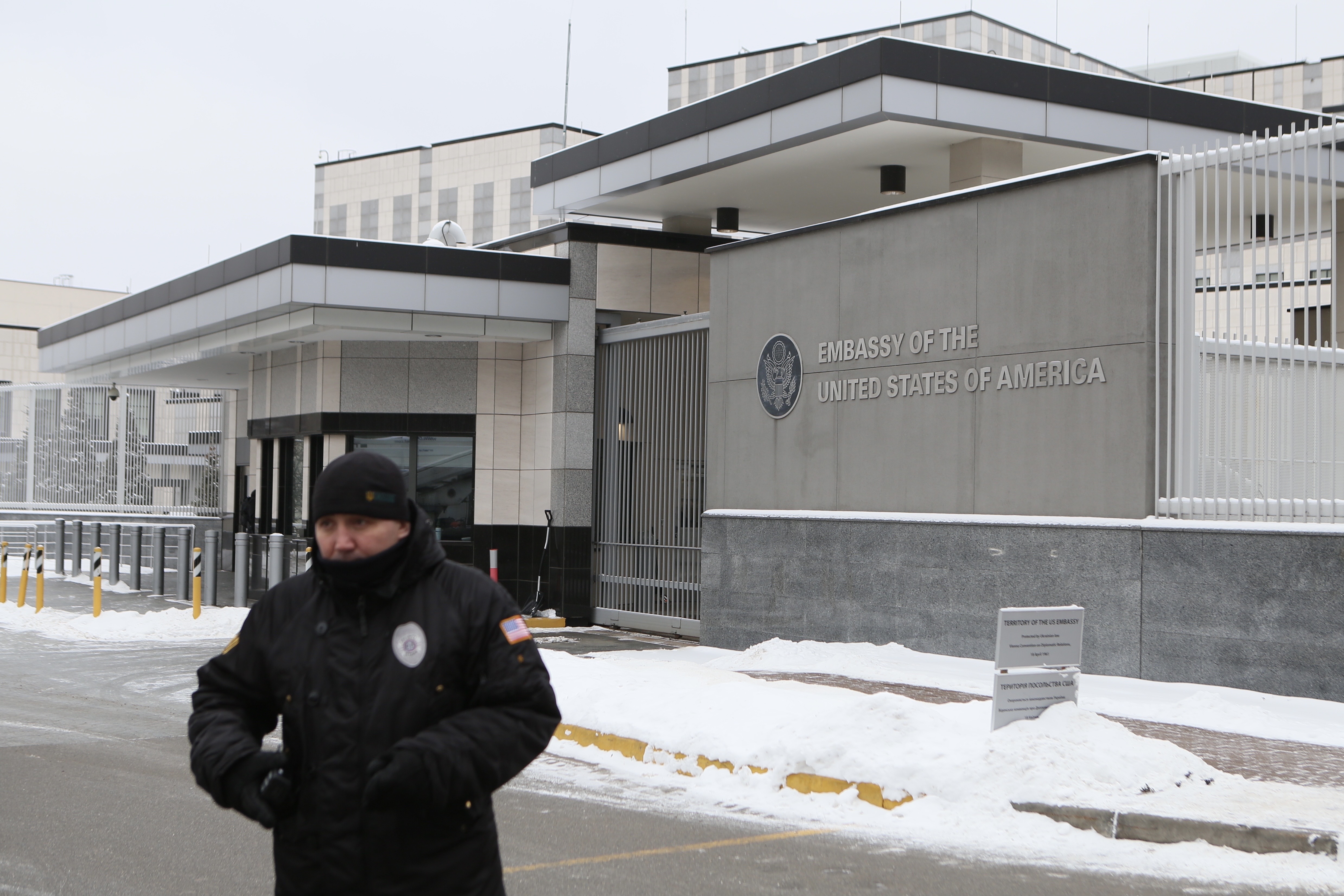 美國駐烏克蘭大使館。 (AFP)